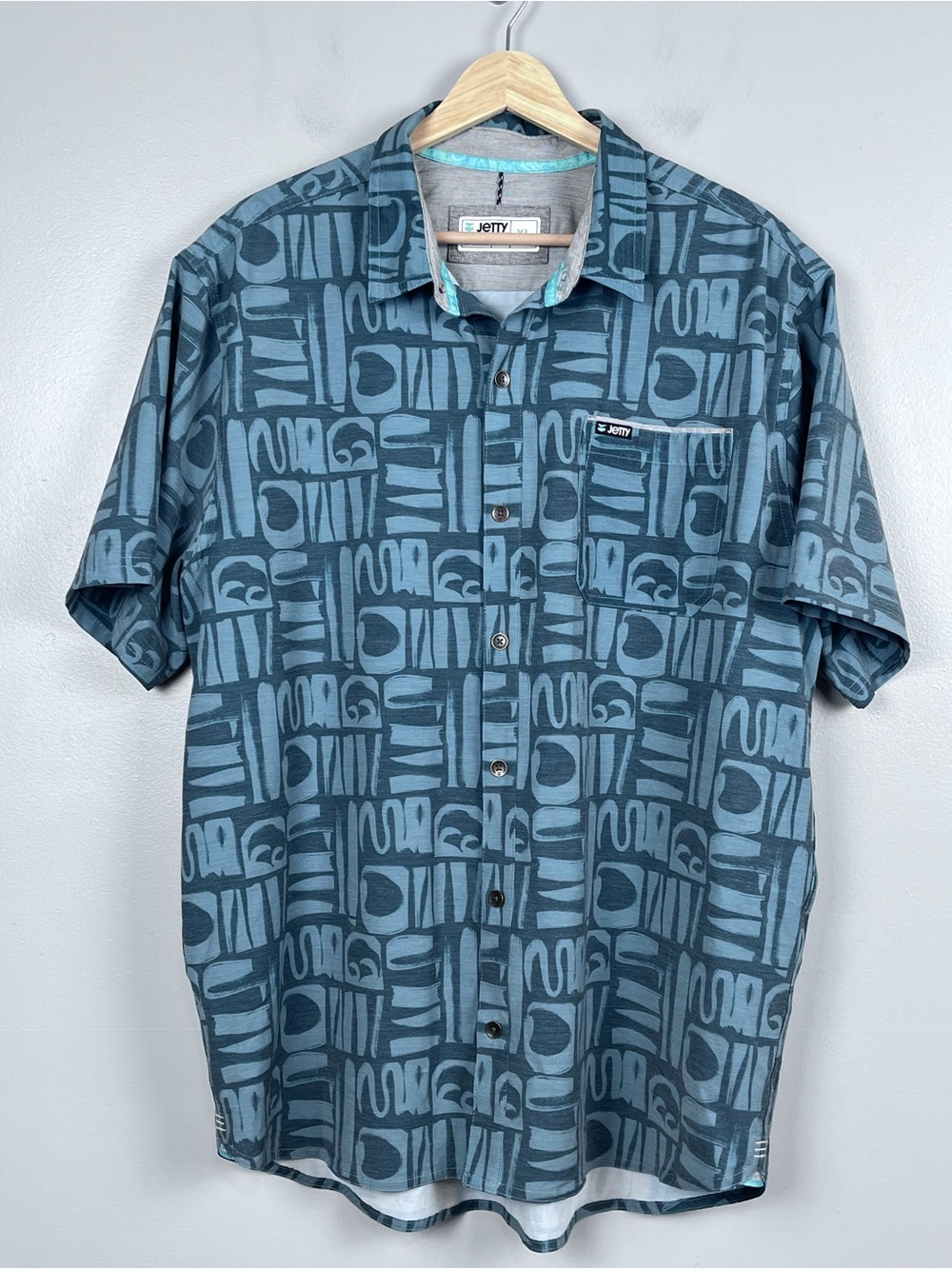 Jetty Men's Garwood Woven Abstract Pattern Button Up Shirt Size XL; Outdoor - Picture 1 of 12